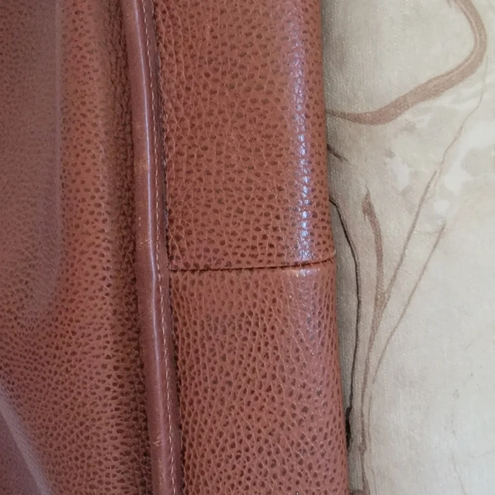 Coach Brown Leather Laptop Bag with Gold Hardware